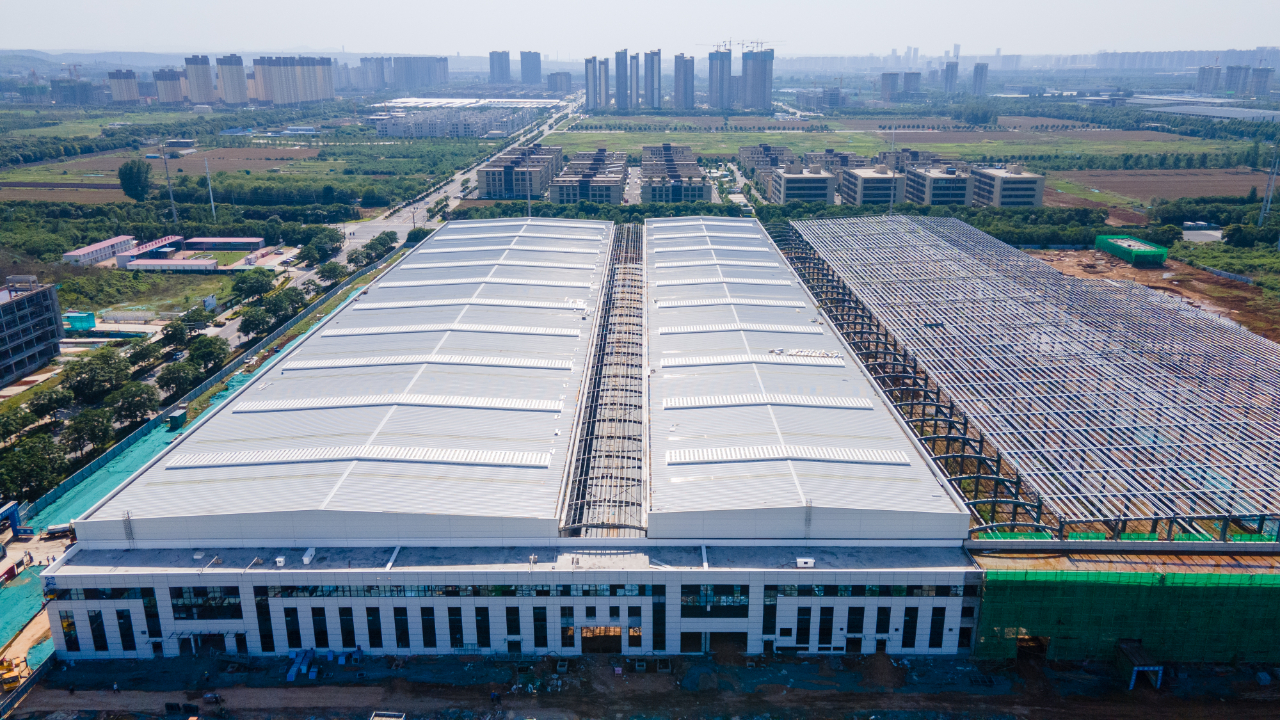 佛光发电二期项目两栋车间建成